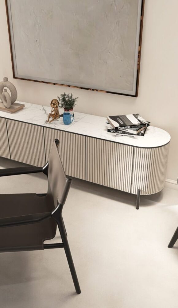 RENDEZ VOUS DES SAVEURS_VUE SALON DE HAUT Buffer beige moderne, rendez-vous des saveurs